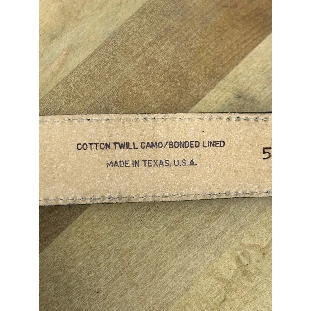 RedHead Belt Mens 50/54 Green Camo Cotton Twill Bonded Lined Made in USA 833